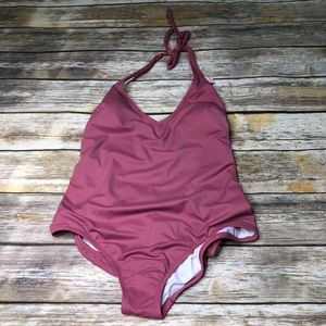 NWT PINK One Piece Backless Bathing Suit